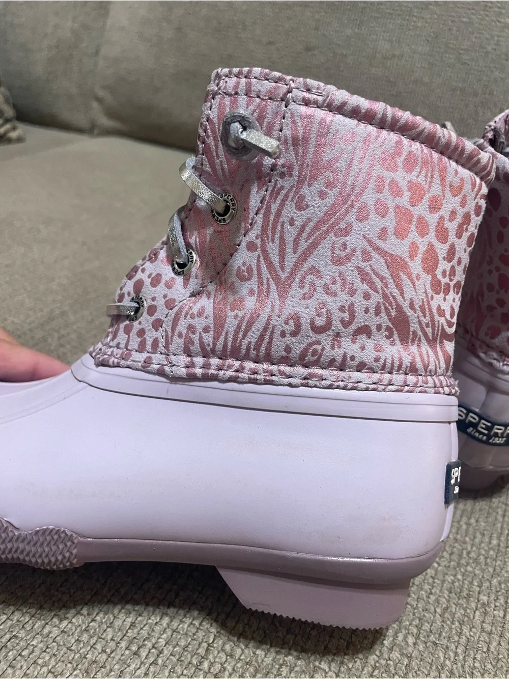 Sperry Kids' Lavender Waterproof Duck Boots